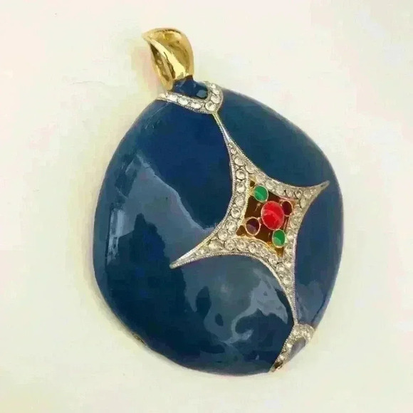 Sparkle Star, Blue Enameled Pendant - Picture 6 of 6